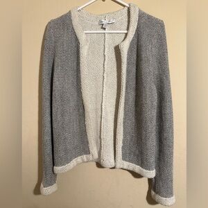 Amour Vert  100% organic cotton black and cream sweater blazer cardigan